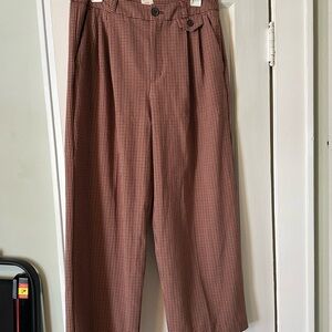 a new day Women’s Brown Checkered Dress Pants